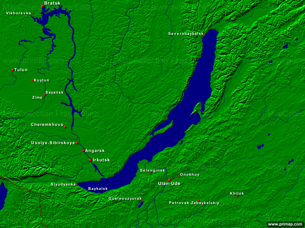 озеро байкал расположение на карте